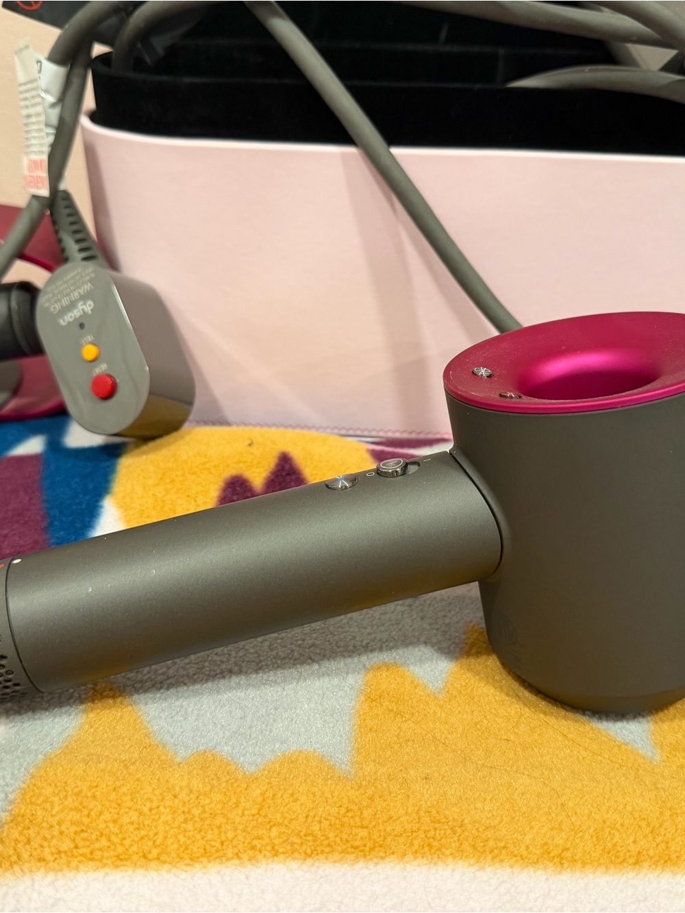 Dyson Hair Dryer in Pink and Gunmetal